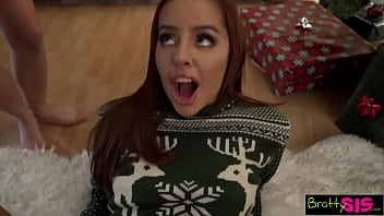 Teen bitch has sex with best friend on Christmas Eve