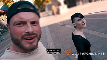The man picked up a brunette informal woman for sex on top of the house