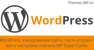 WordPress: кэширование сайта. Часть вторая – все о настройке плагина WP Super Cache