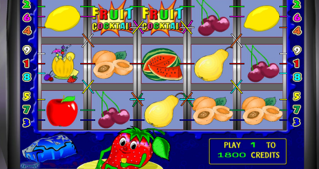 Игровой автомат Fruit Cocktail - золотые фрукты уверенным в себе игрокам казино Вулкан