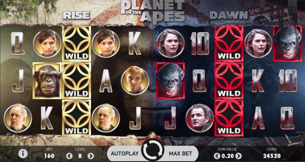 Игровой автомат Planet of the Apes - регулярные выигрыши в онлайн казино Вулкан