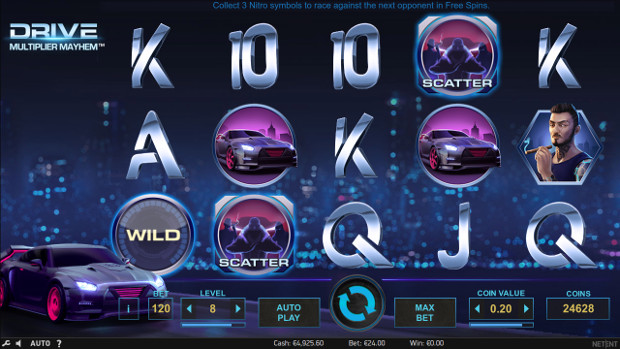 Игровой автомат Drive: Multiplier Mayhem - играй на деньги онлайн в аппараты от NetEnt