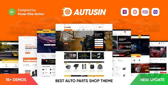 Autusin v2.2.1 NULLED - магазин автозапчастей и автомобильных аксессуаров Elementor WooCommerce WordPress
