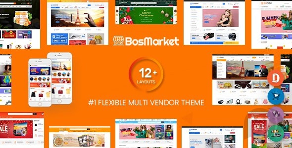 BosMarket v2.0.6 NULLED - гибкая мультивендорная тема WooCommerce WordPress