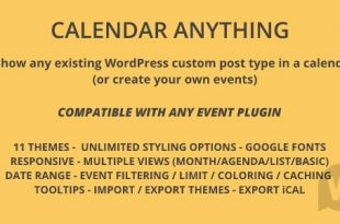 Calendar Anything v2.26 | Show any existing WordPress custom post type in a calendar
