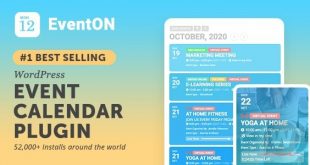EventOn v4.0.1 NULLED (+addons) – календарь событий WordPress