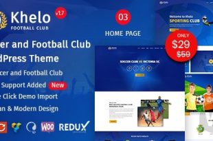 Khelo v2.7.4 NULLED - шаблон на тему футбола WordPress