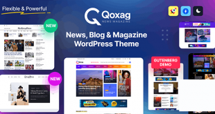 Qoxag v2.0.0 - тема для новостного сайта WordPress