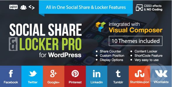 Social Share & Locker Pro v7.8 NULLED - поделиться в соц. сетях на WordPress