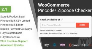 WooCommerce Pincode/ Zipcode Checker v2.1.0